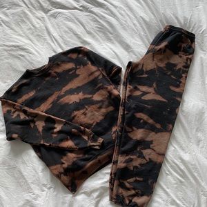 Reverse Tie Dye Sweatsuit Set (NWOT)